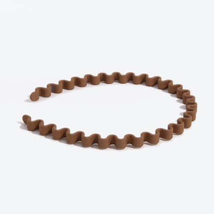 Waves Spa Headband For Women In Simple Style, Acrylic Material, Dyed Black, Perfect For Autumn