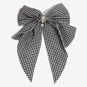 French-style Vintage Oversized Bow Spring Hair Clip - White