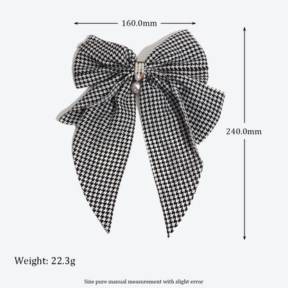 French Style Bow Tie Hairpin For Women In White, Made With Mixed Materials, Perfect For Winter