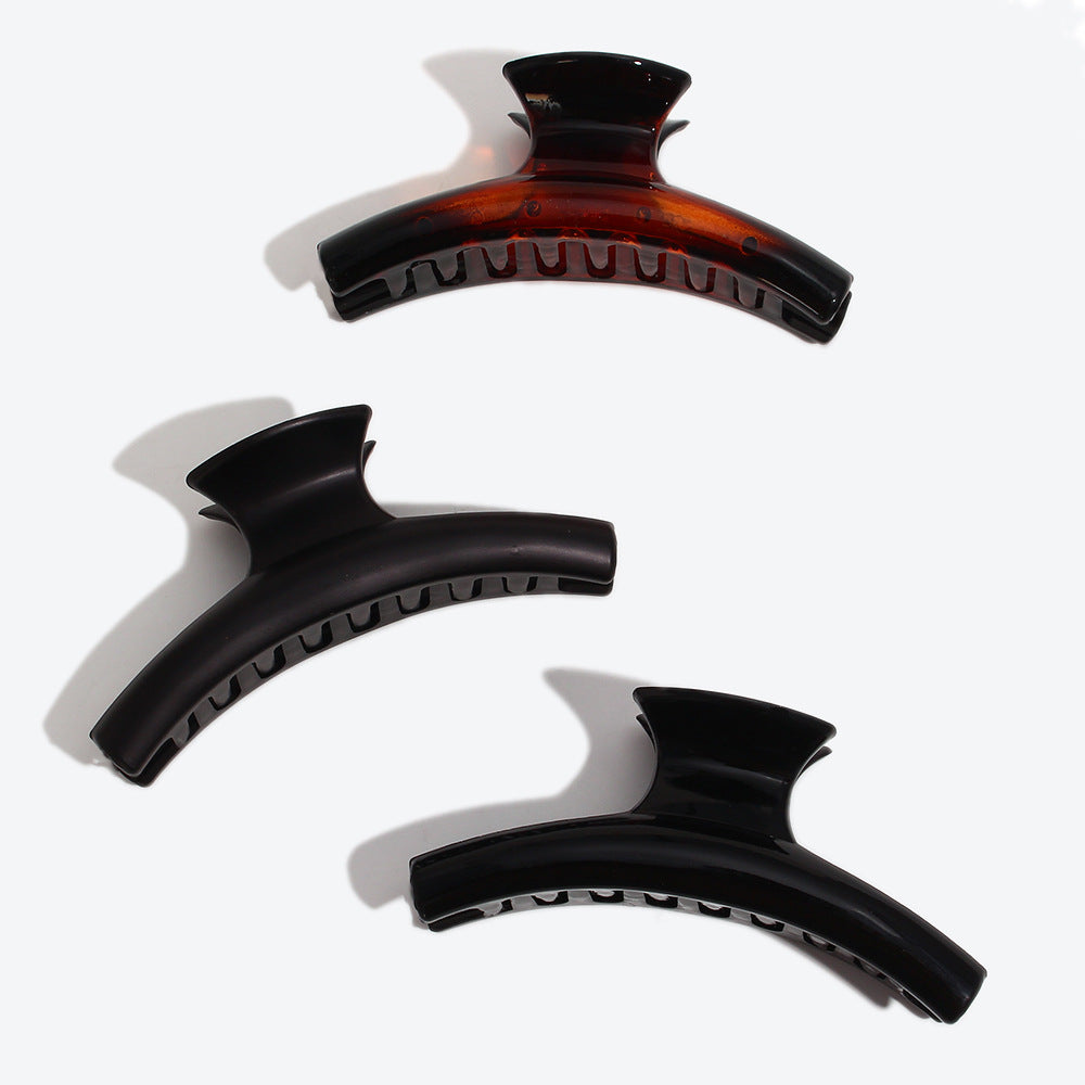Simple Style Hair Claws For Women In Dyed Black, Perfect Hairpin Accessory For Winter