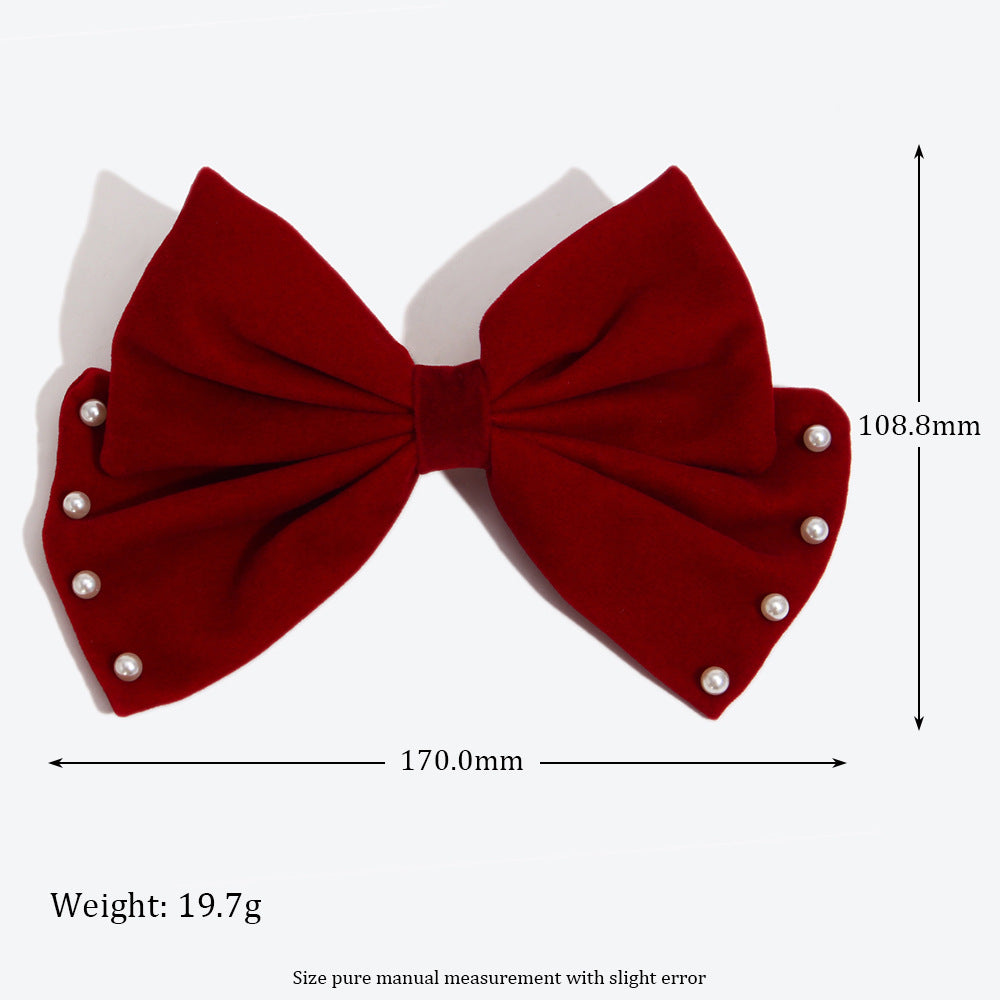 Sweet Velvet Bow Tie Hairpin For Women In Dyed Black, Perfect For Autumn & Winter