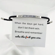 DON'T LET the HARD DAYS WIN (Silver/Black) + Card
