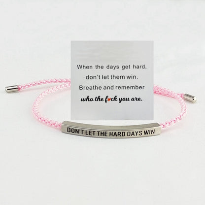 Unisex Letter Pattern Braid Wristband Bracelet In Silver Titanium Steel For Business