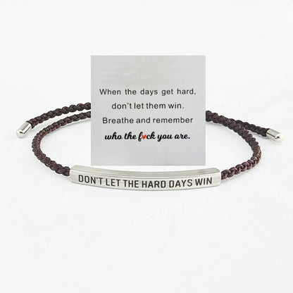 Unisex Letter Pattern Braid Wristband Bracelet In Silver Titanium Steel For Business