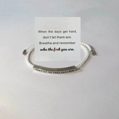 Unisex Letter Pattern Braid Wristband Bracelet In Silver Titanium Steel For Business
