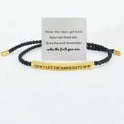 DON'T LET the HARD DAYS WIN (Gold/Black) + Card