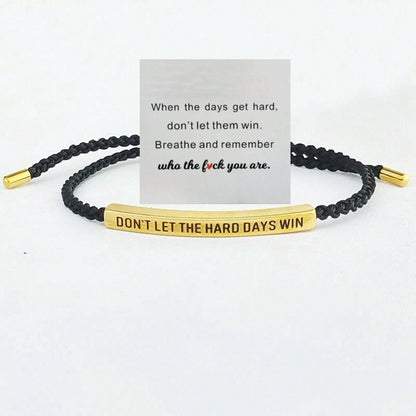Unisex Letter Pattern Braid Wristband Bracelet In Silver Titanium Steel For Business