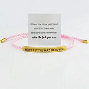DON'T LET the HARD DAYS WIN (Gold/Pink) + Card