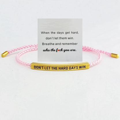 Unisex Letter Pattern Braid Wristband Bracelet In Silver Titanium Steel For Business
