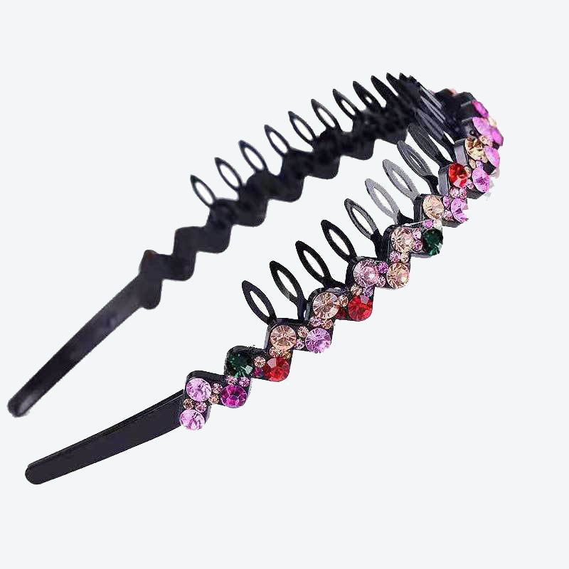 Geometric Jewelry Headband For Women In Commute Style With Rhinestones Accent