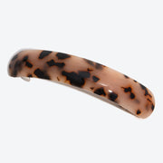 Vintage-style Straight Spring Hair Clip - Light Leopard Print