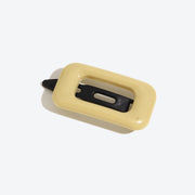 Simple Square Hair Clip for Side Bangs and Stray Hair - White