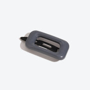 Simple Square Hair Clip for Side Bangs and Stray Hair - Gray