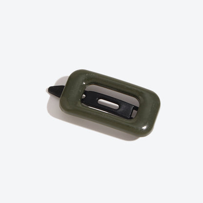 Simple Style Square Hairpin For Women In Dyed Black, Perfect For Autumn Hair Accessories