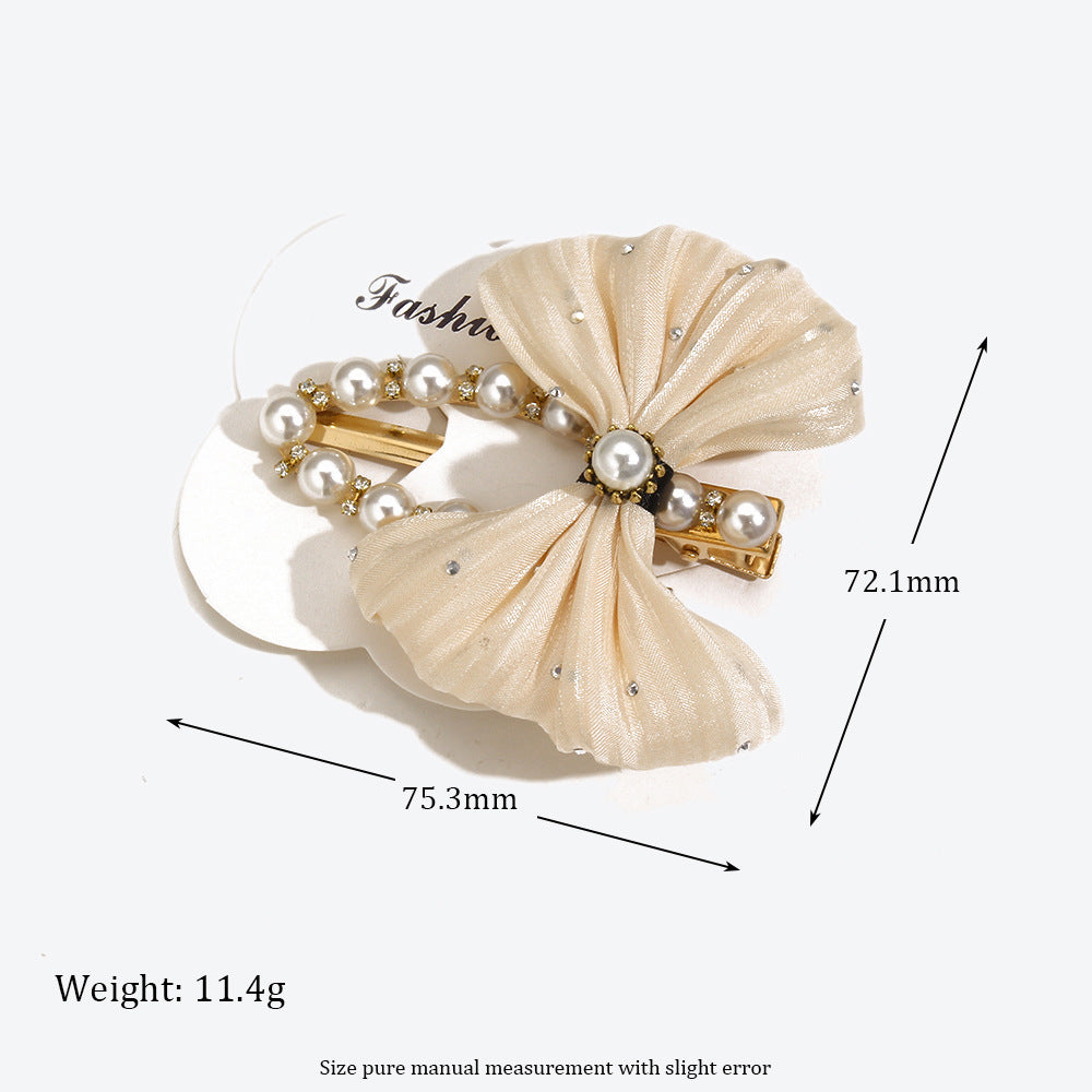 Sweet Pearl Hairpin For Women In Dyed Black, Perfect Hair Accessory For Autumn