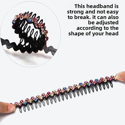 Geometric Jewelry Headband For Women In Commute Style With Rhinestones Accent
