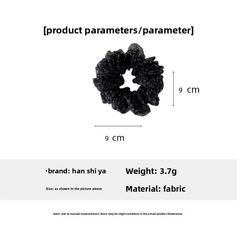 Leopard Print Scrunchie For Women, Made Of Soft Gauze, Perfect Summer Hair Accessory
