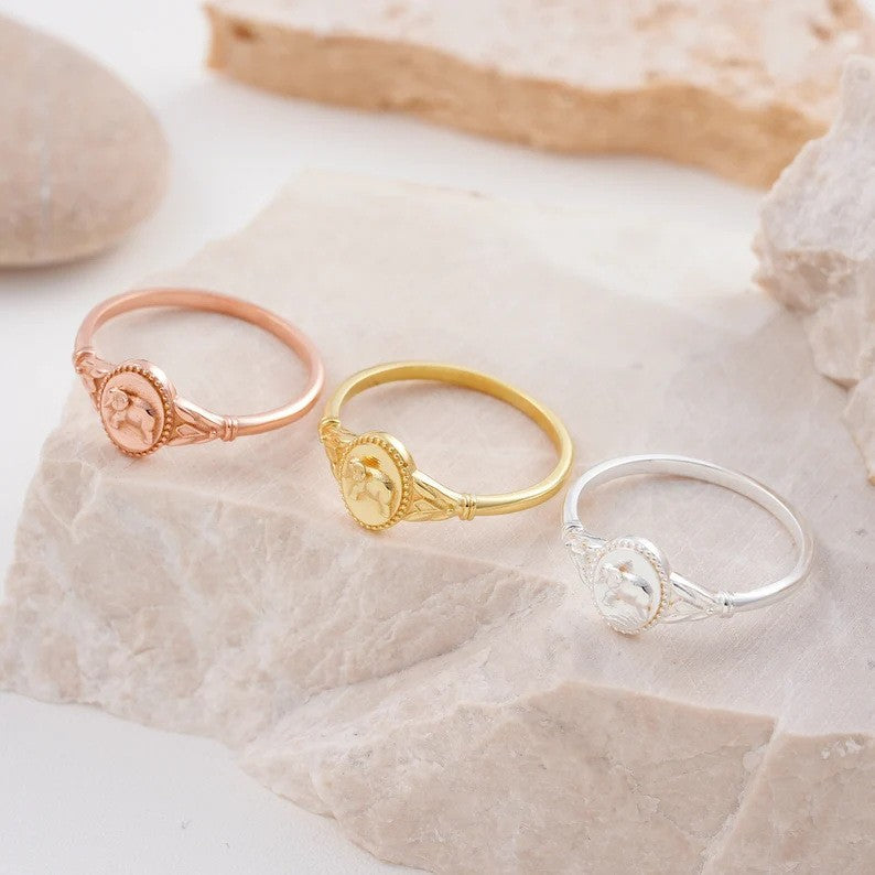 Women’s Elephant Ring In Gold Electroplated Copper, Perfect For Daily Wear