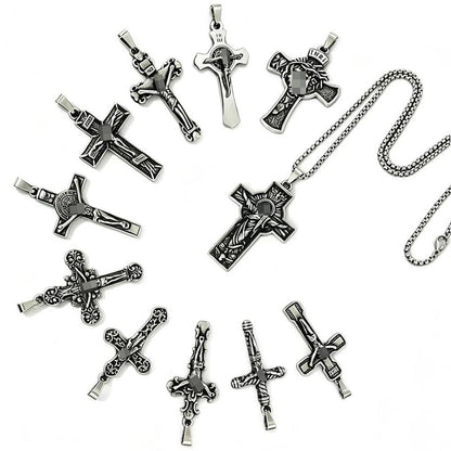 Vintage Style Geometric Pendant For Men, Made Of Durable 304 Stainless Steel