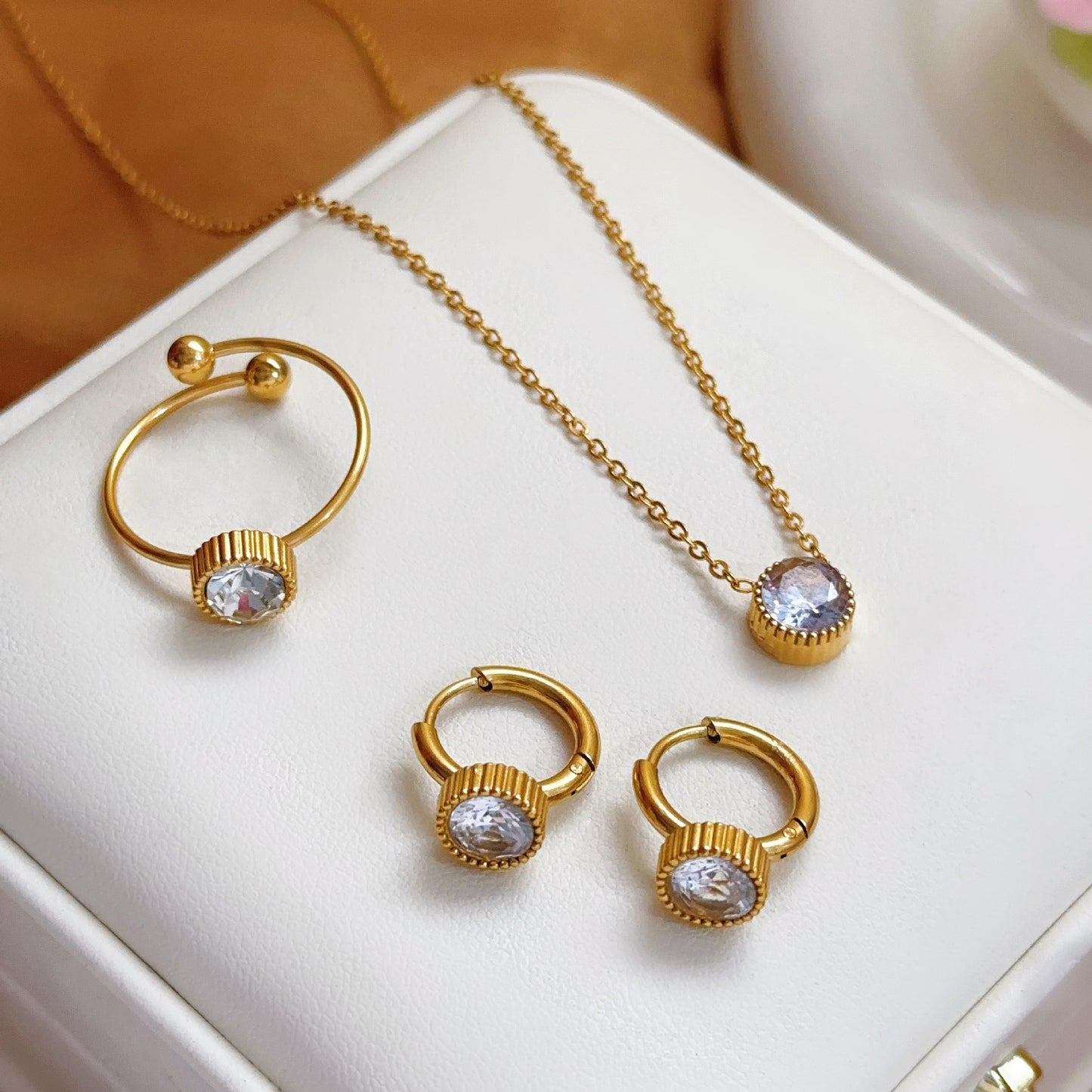 Simple Style Gold Printing Necklace For Women With 304 Stainless Steel Cable Chain