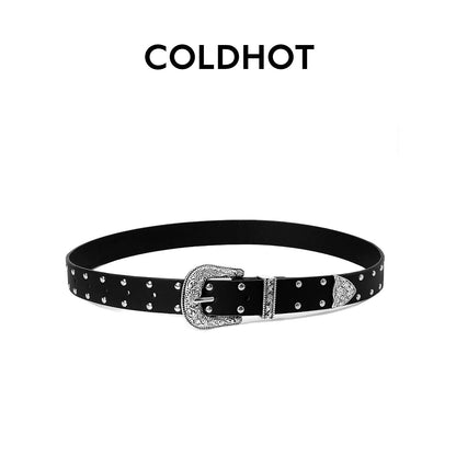 Retro Solid Color PU Leather Belt For Women With Zinc Alloy Pin Buckle