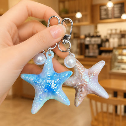 Ocean Valentine's Day Natural Pink Key Chain In Acrylic Material, Perfect Gift For Loved Ones