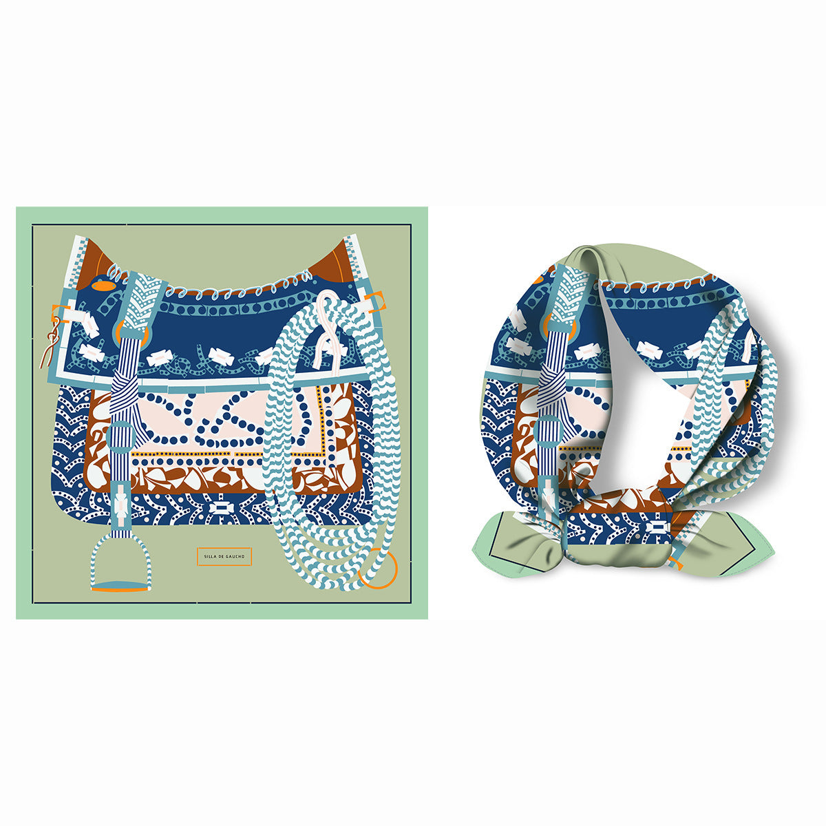 Retro Satin Silk Scarf Bag, Perfect For Autumn
