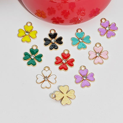 Lucky Heart Pendant In Alloy With KC Golden Plated Finish Featuring Enamel Craftsmanship, Sweet Style In Multicolor Jewelry Accessories