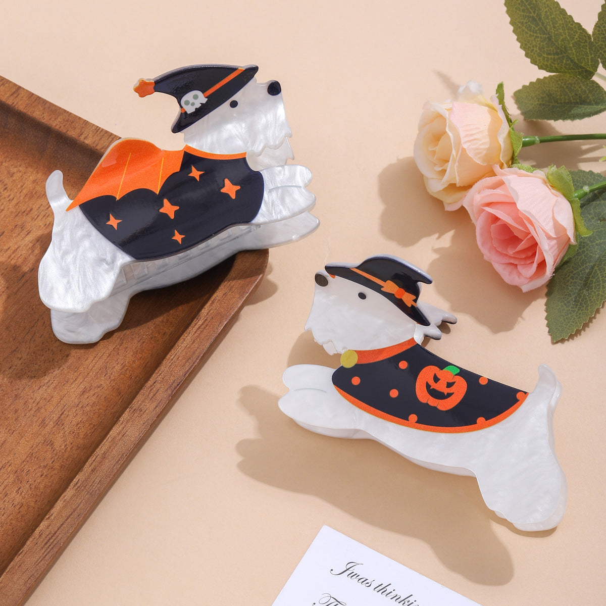Funny Dog Hair Claws For Women Made Of Acrylic, Perfect Hairpin Accessory For Spring And Halloween