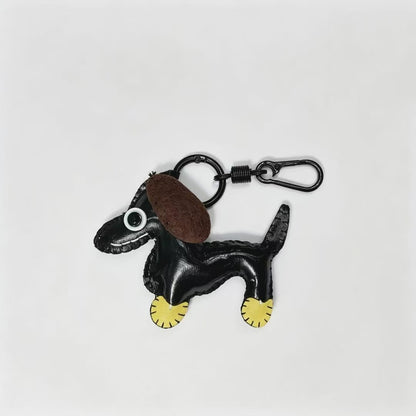 Dyed Black PU Leather Key Chain Featuring Durable Design And Stylish Finish