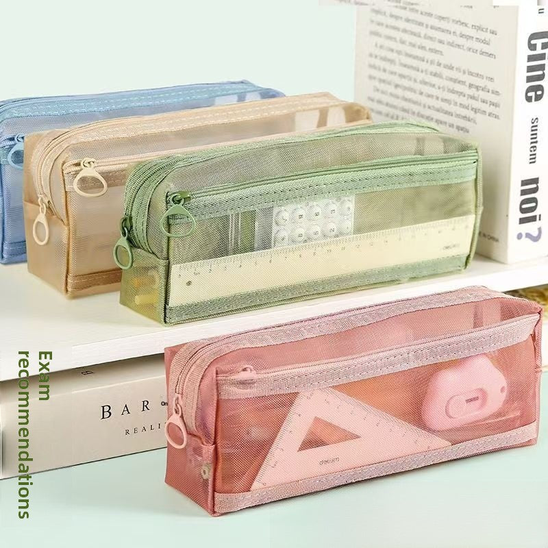 Transparent Polyester Pencil Case For Learning, Durable And Lightweight Stationery Organizer