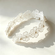 White Hollowed-out Headband