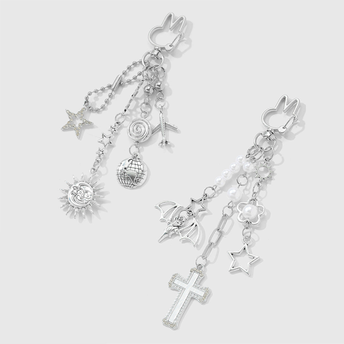Silver Cross Key Chain Made Of Durable Alloy
