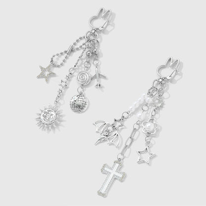 Silver Cross Key Chain Made Of Durable Alloy