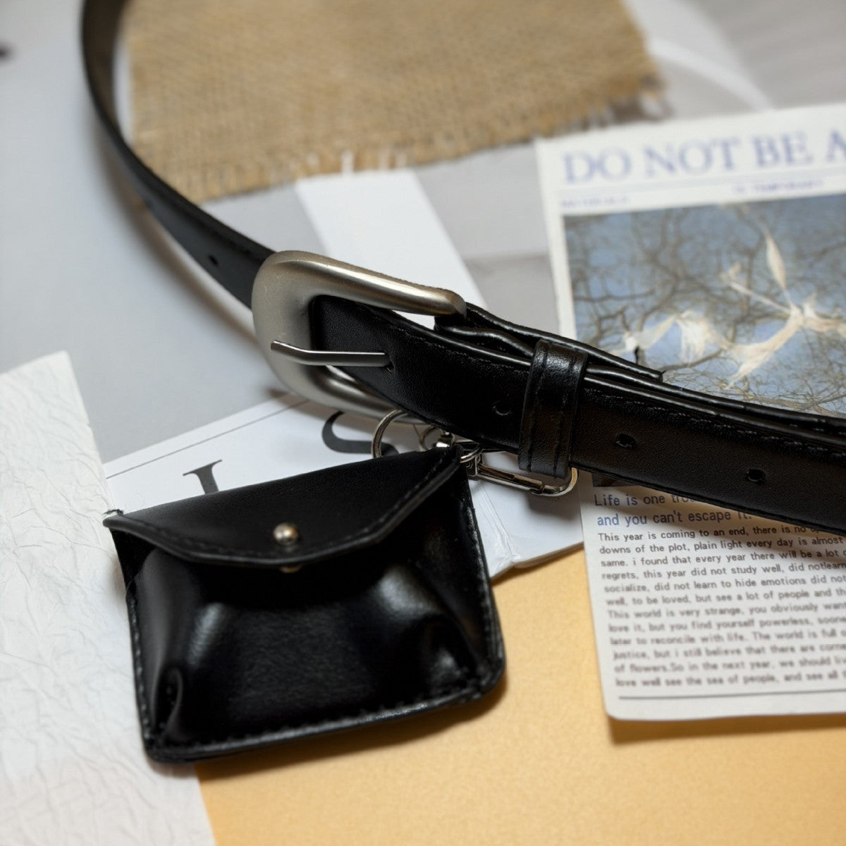 Solid Color Women’s Fashion Belt In PU Leather With Alloy Pin Buckle, Commute Style