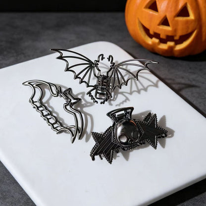 Gothic Skull Hair Claws For Women, Zinc Alloy Hairpin Set Of 3 Pieces, Perfect For Halloween