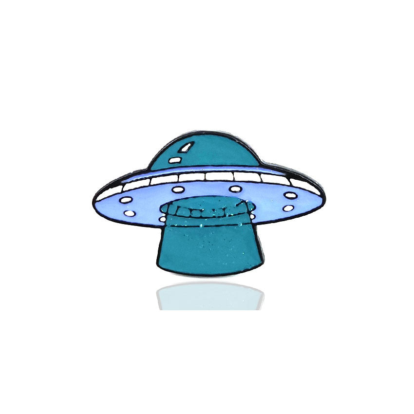 Alien Pin Made Of Alloy Featuring Enamel Craftwork