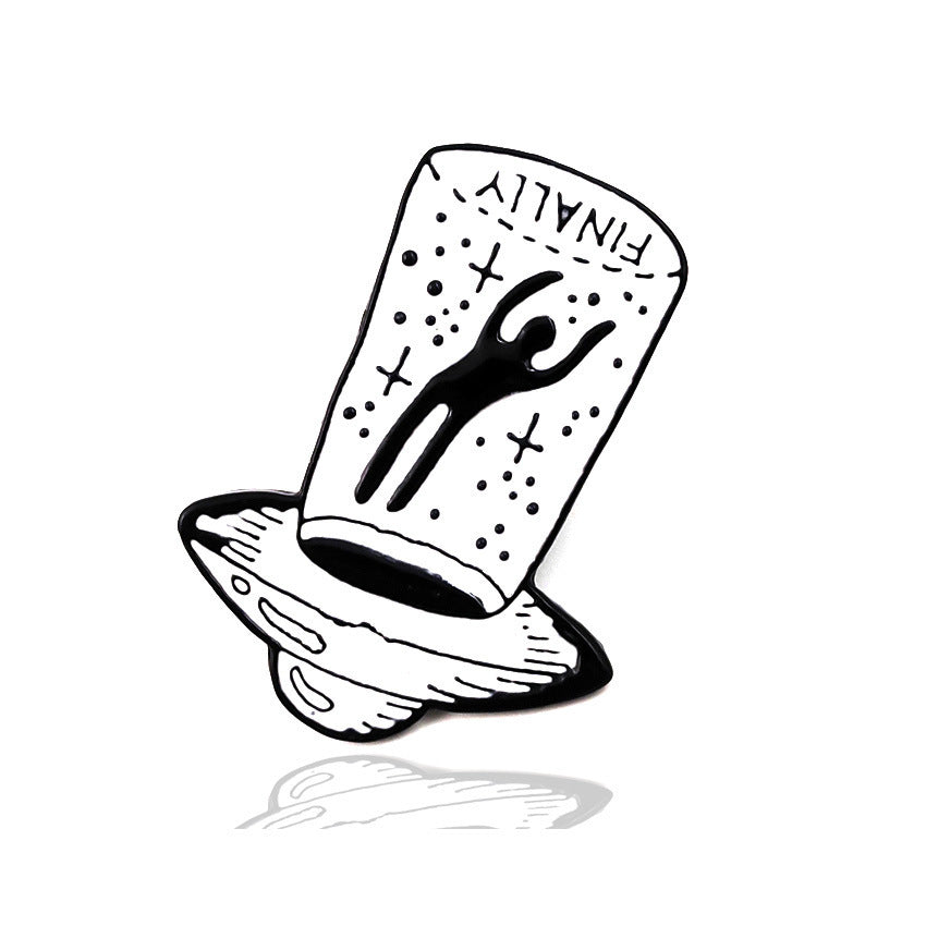 Alien Pin Made Of Alloy Featuring Enamel Craftwork