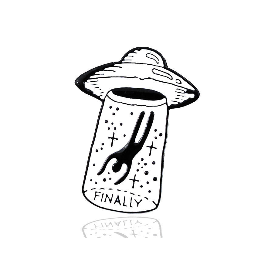 Alien Pin Made Of Alloy Featuring Enamel Craftwork