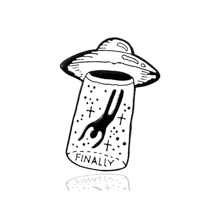 Alien Pin Made Of Alloy Featuring Enamel Craftwork