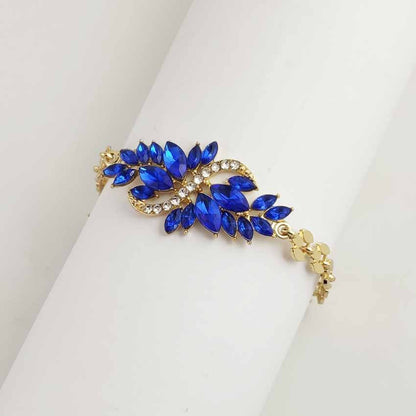 S Shape Red Zinc Alloy Bracelet With Rhinestones, Electroplated Finish And Resin Pendant For Women