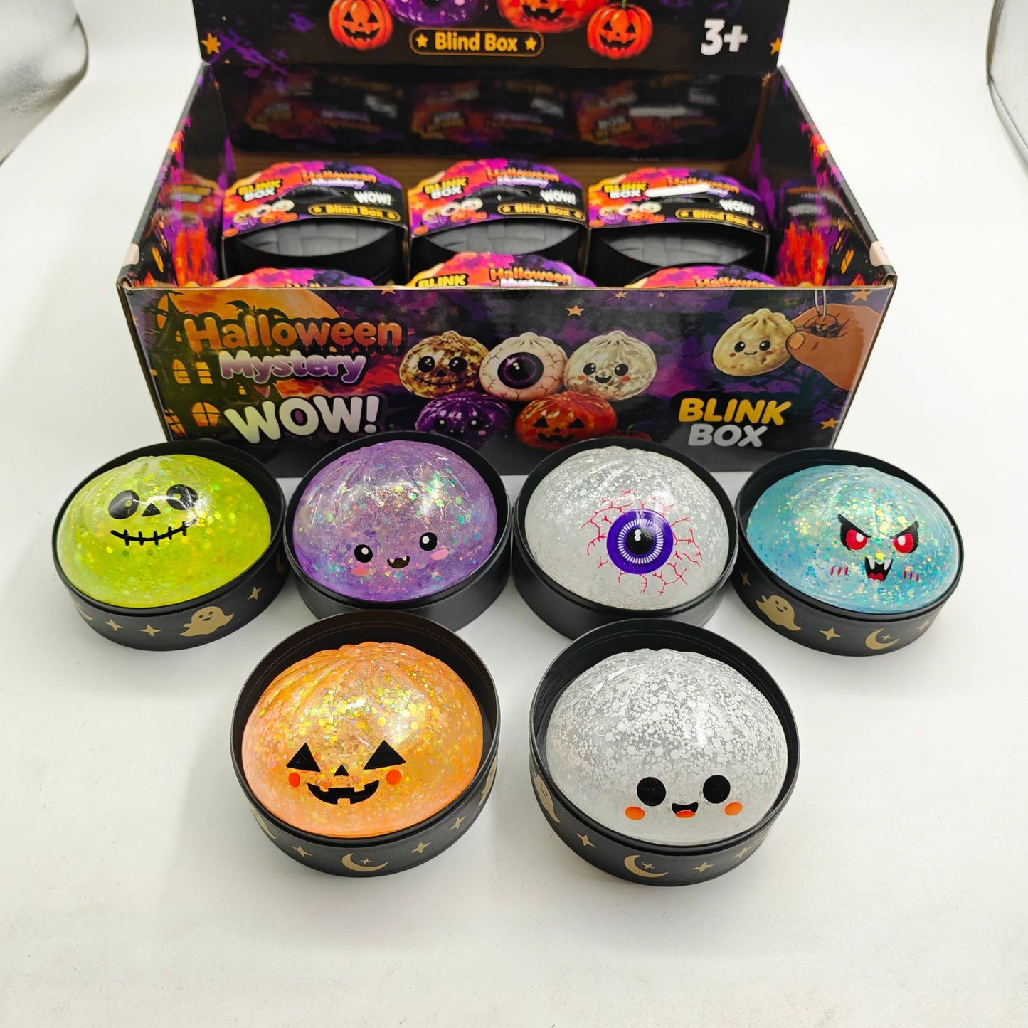 Halloween Pattern Squishy Toy Made Of Soft Glue, Perfect Stress Relief Toy For Halloween