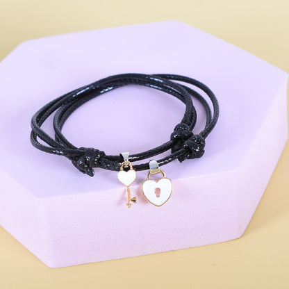 Couple Bracelets Made Of Zinc Alloy In Blue, 1 Pair