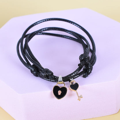 Couple Bracelets Made Of Zinc Alloy In Blue, 1 Pair