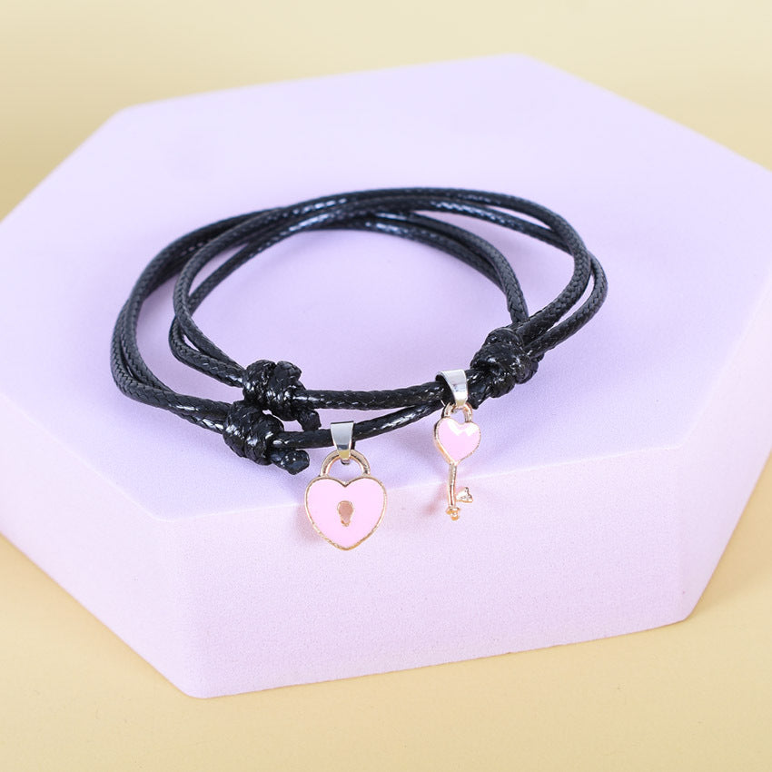 Couple Bracelets Made Of Zinc Alloy In Blue, 1 Pair