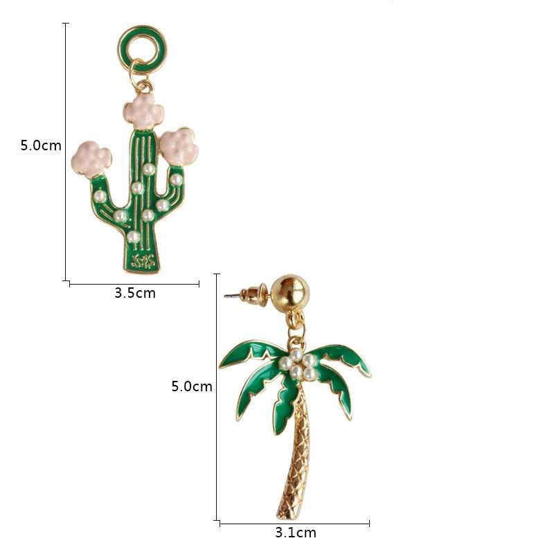 Pineapple Stud Earrings In Alloy Featuring Electroplated Finish With Alloy Ear Pins