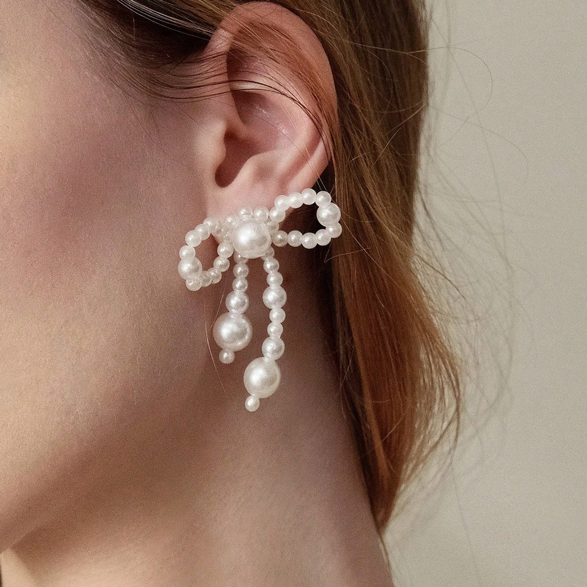 Retro Flowers Earrings With Zinc Alloy And 304 Stainless Steel Ear Pins Featuring Tassel Design And Artificial Pearl Inlay For Unisex