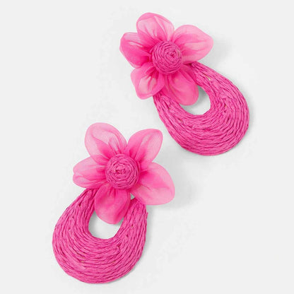 Sweet Rose Red Flowers Stud Earrings For Unisex Featuring Zinc Alloy And 304 Stainless Steel Posts