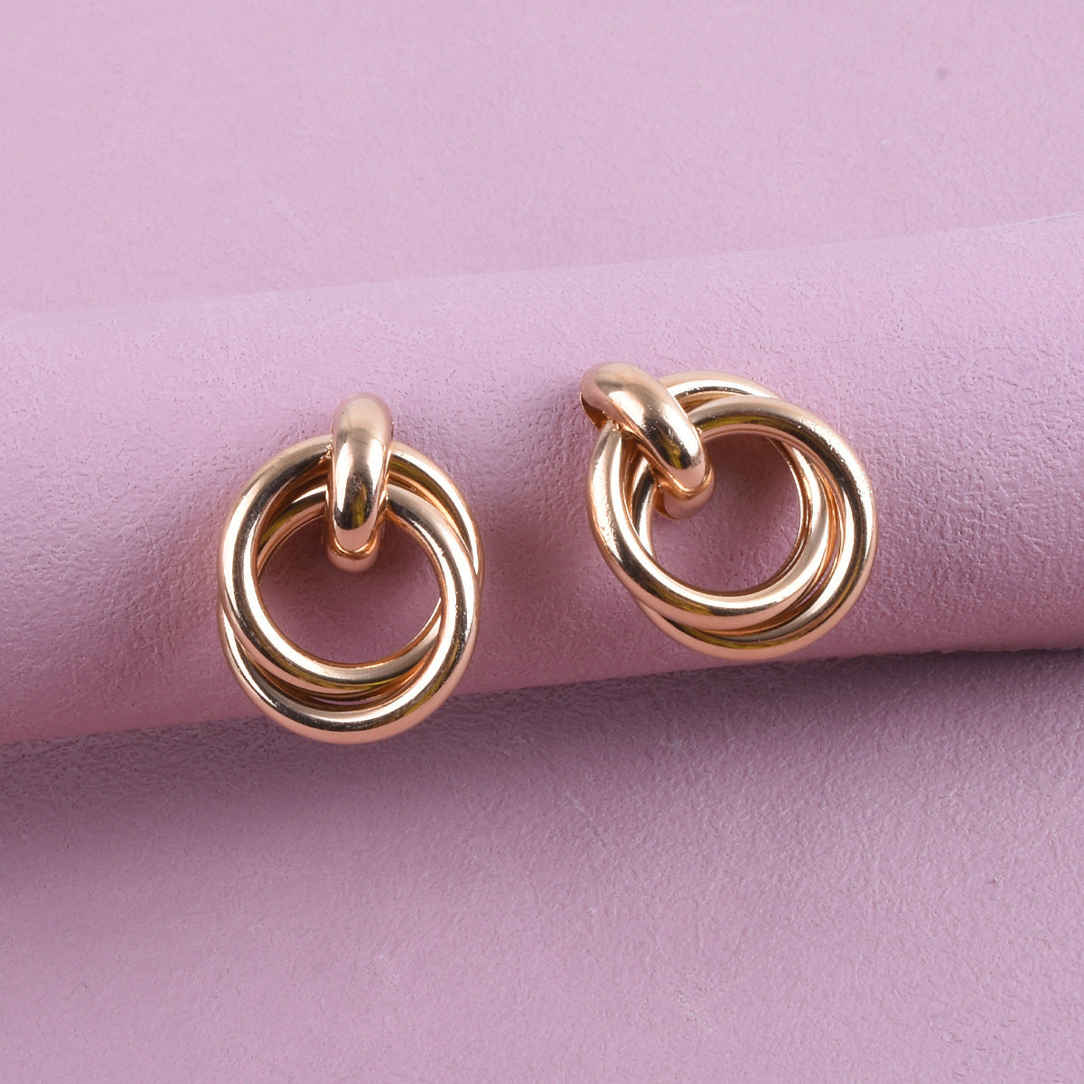Geometric Simple Style Unisex Earrings In Zinc Alloy With Electroplated Finish And 304 Stainless Steel Ear Pins