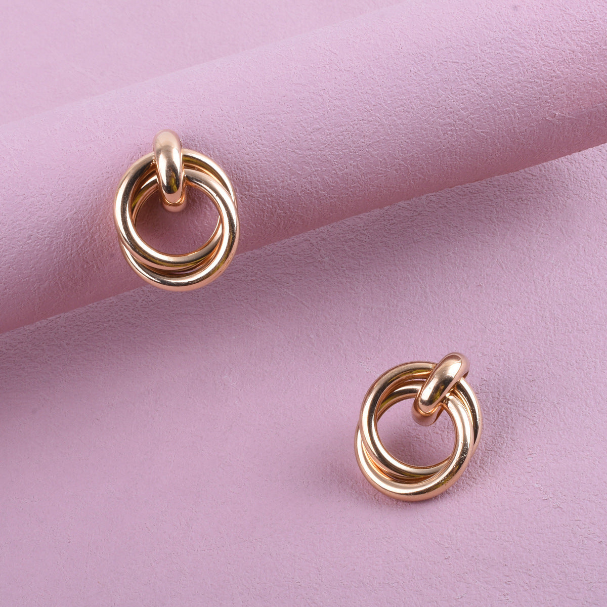 Geometric Simple Style Unisex Earrings In Zinc Alloy With Electroplated Finish And 304 Stainless Steel Ear Pins